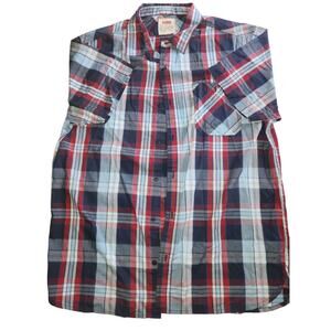 Levi Strauss & Co. Men's Checkered Short Sleeve Button-Up Shirt - Size L
